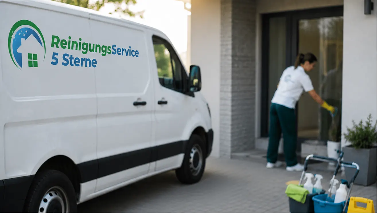 Servicefahrzeug von ReinigungsService 5 Sterne – Gebäudereinigung in der Bodensee-Region und Schleswig-Holstein